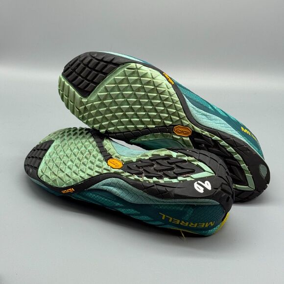 Merrell Glove 4 Women's 9 Green Trail Running Sneakers Lace-Up Low Top Round Toe - Picture 9 of 10